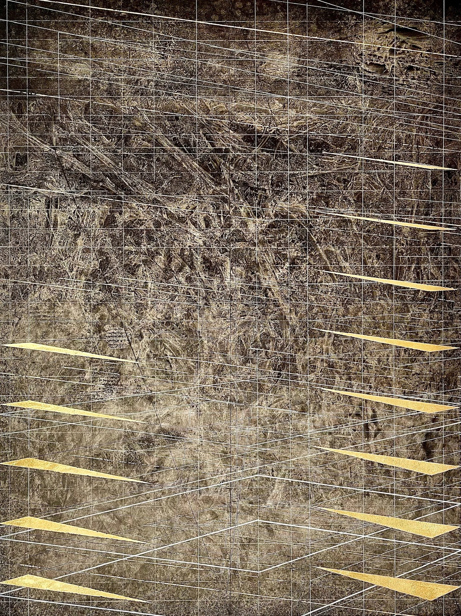 oil and gold leaf on canvas