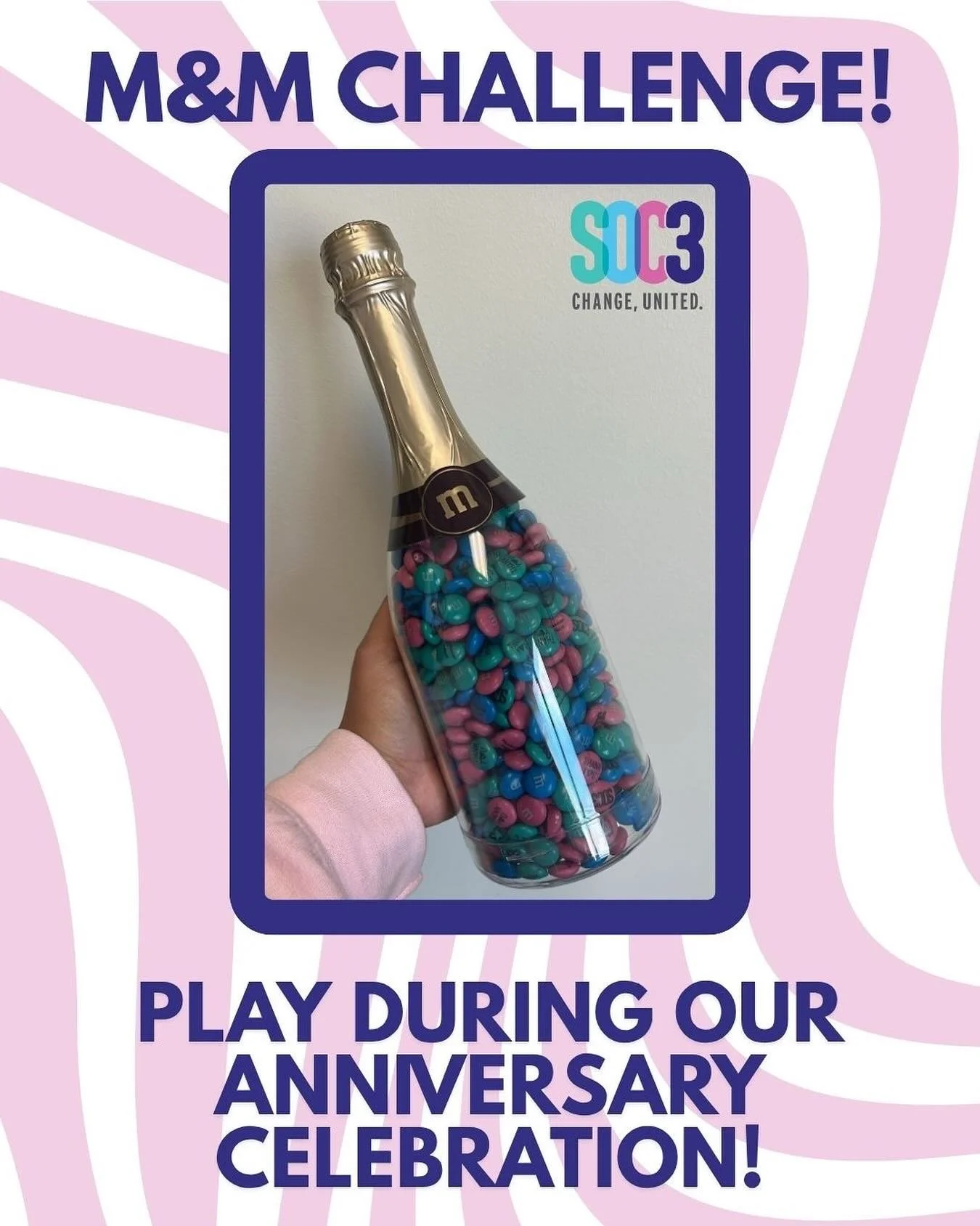 Anton Vincent, President of Mars Wringley, North America & Global Ice Cream Bars Inc., and our 2024 Keynote Speaker, gifted our agency this custom SOC3 bottle! We’re proud to feature it as part of our anniversary celebration.
Join the fun!