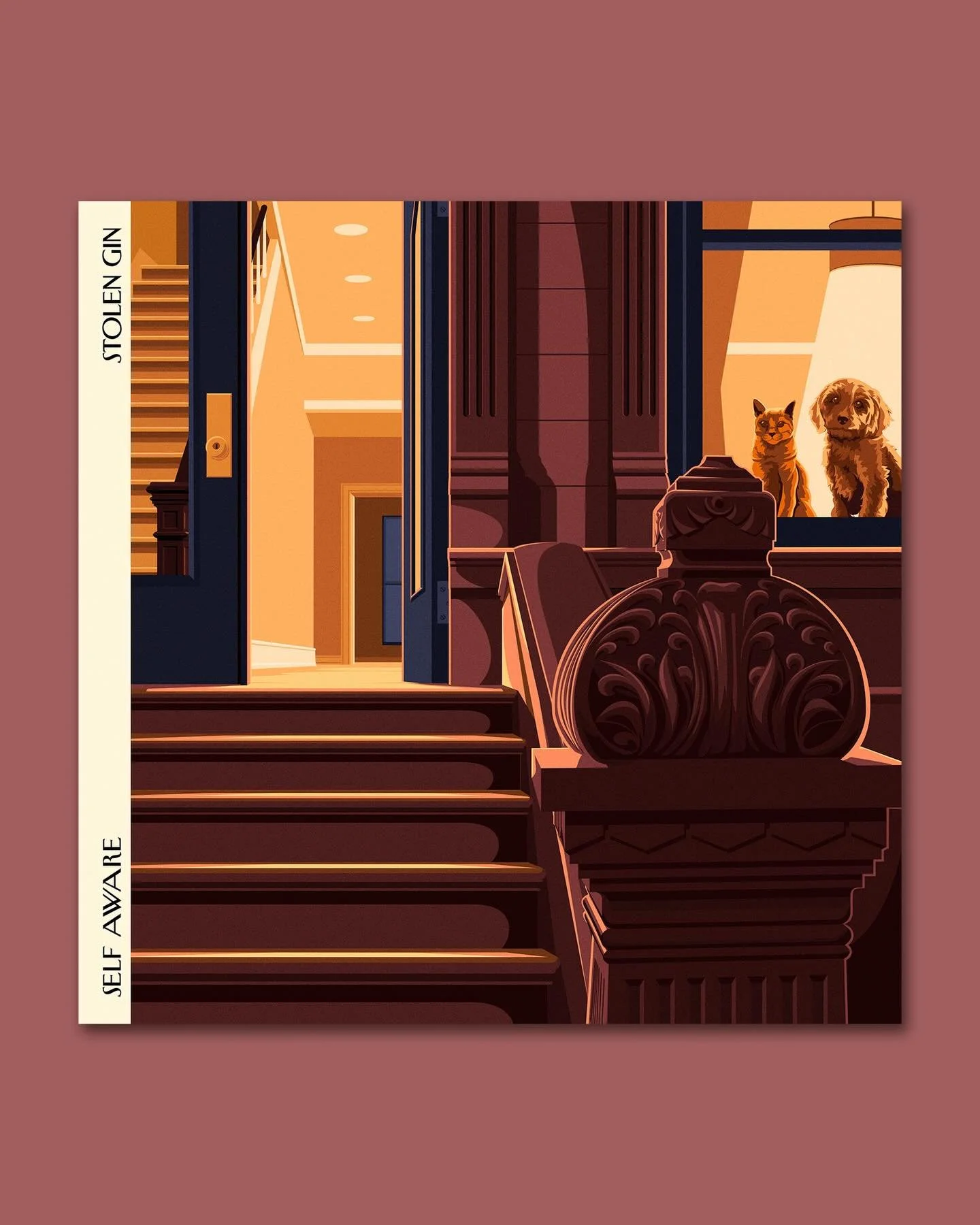 Single artwork for @stolengin and their latest track &lsquo;Self-Aware&rsquo;. Be warned, this one&rsquo;s for dancing, so make sure you have plenty of space when you throw it on. 

I love getting to tell the music&rsquo;s story through a series of v