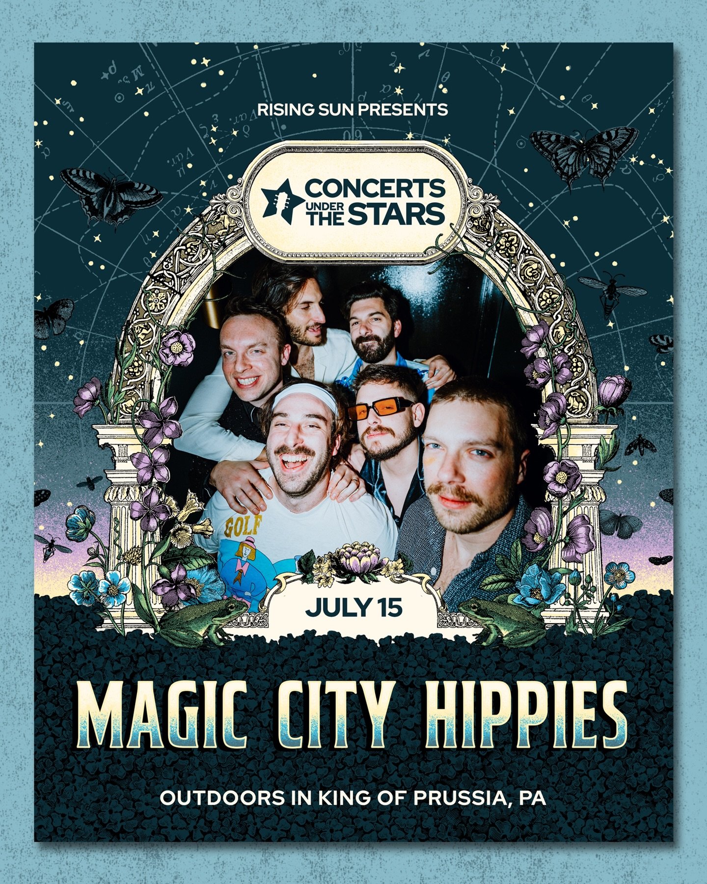 I&rsquo;m very pleased to share the results of this wonderful project with @risingsunphl 😁
The task was to refresh the visual identities of both summer outdoor concert series. 

It was a fun design challenge to adapt the existing identity into a new