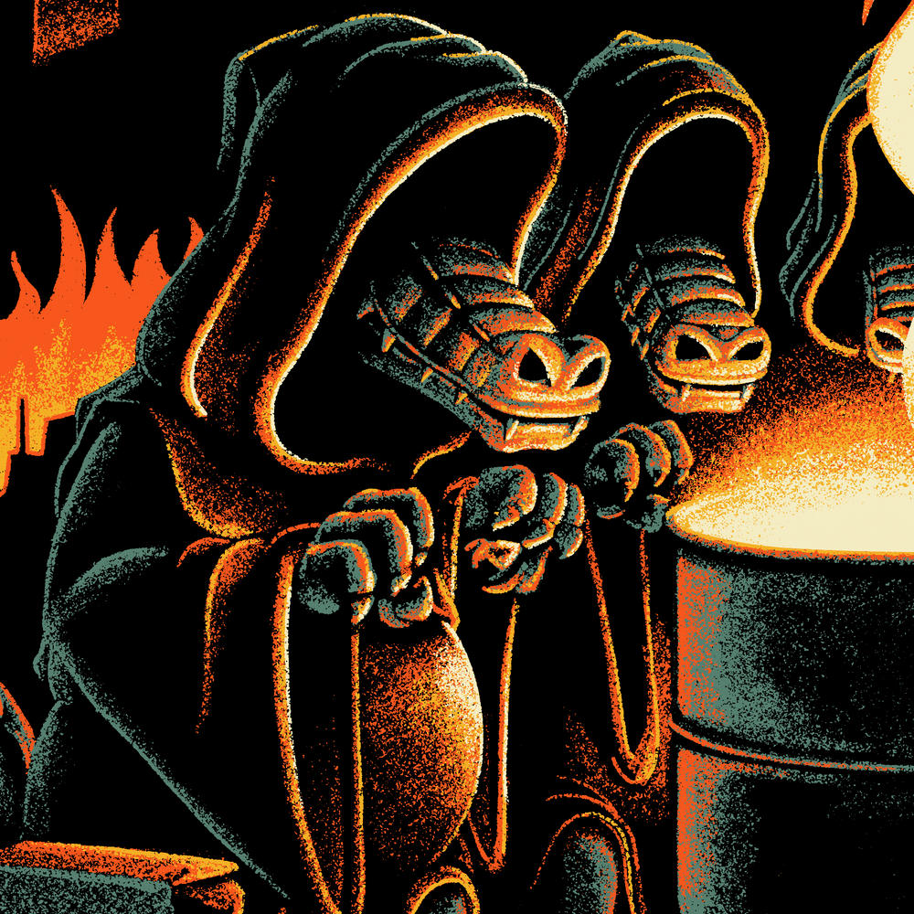 King Gizzard US Tour '25 Screenprint Poster — Primal Soup Designs