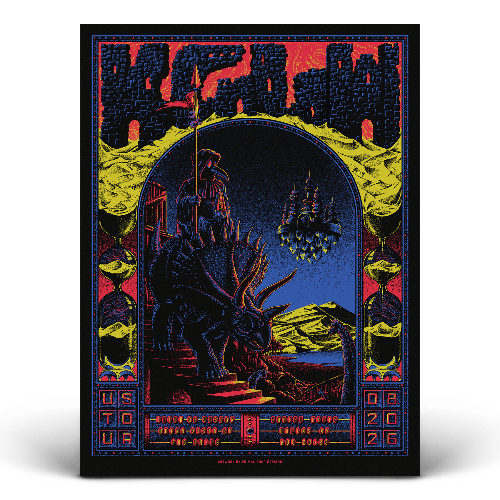 King Gizzard US Tour '25 Screenprint Poster — Primal Soup Designs