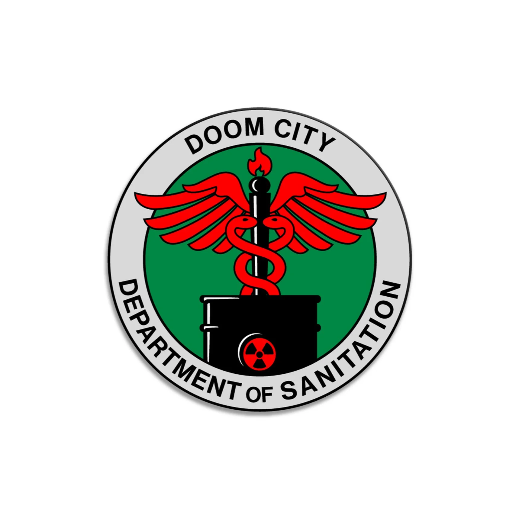 Doom City Sanitation Dept Sticker