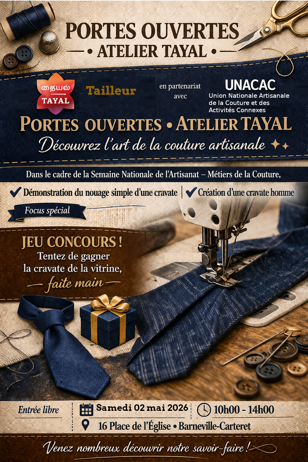 Événement à la boutique : 2 mai 2026