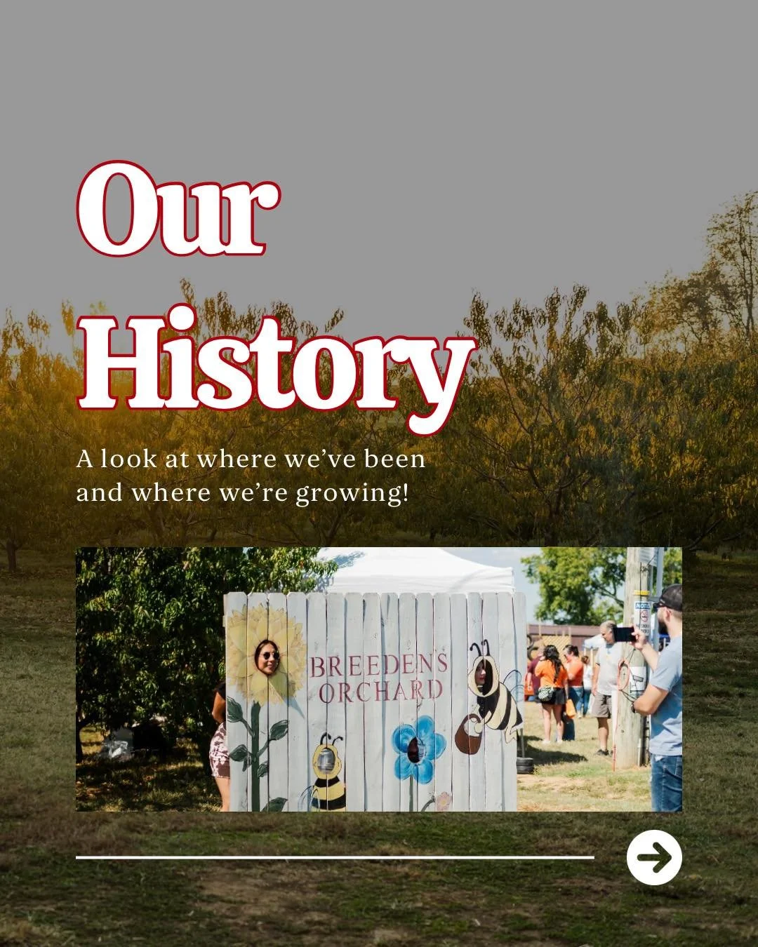 From our earliest days to what&rsquo;s still growing, Breeden&rsquo;s has always been about community, care, and shared moments. 🍑

Swipe through to learn more about our story and where we&rsquo;re going. 🌳

#BreedensOrchard #OrchardLife
#FarmRoots