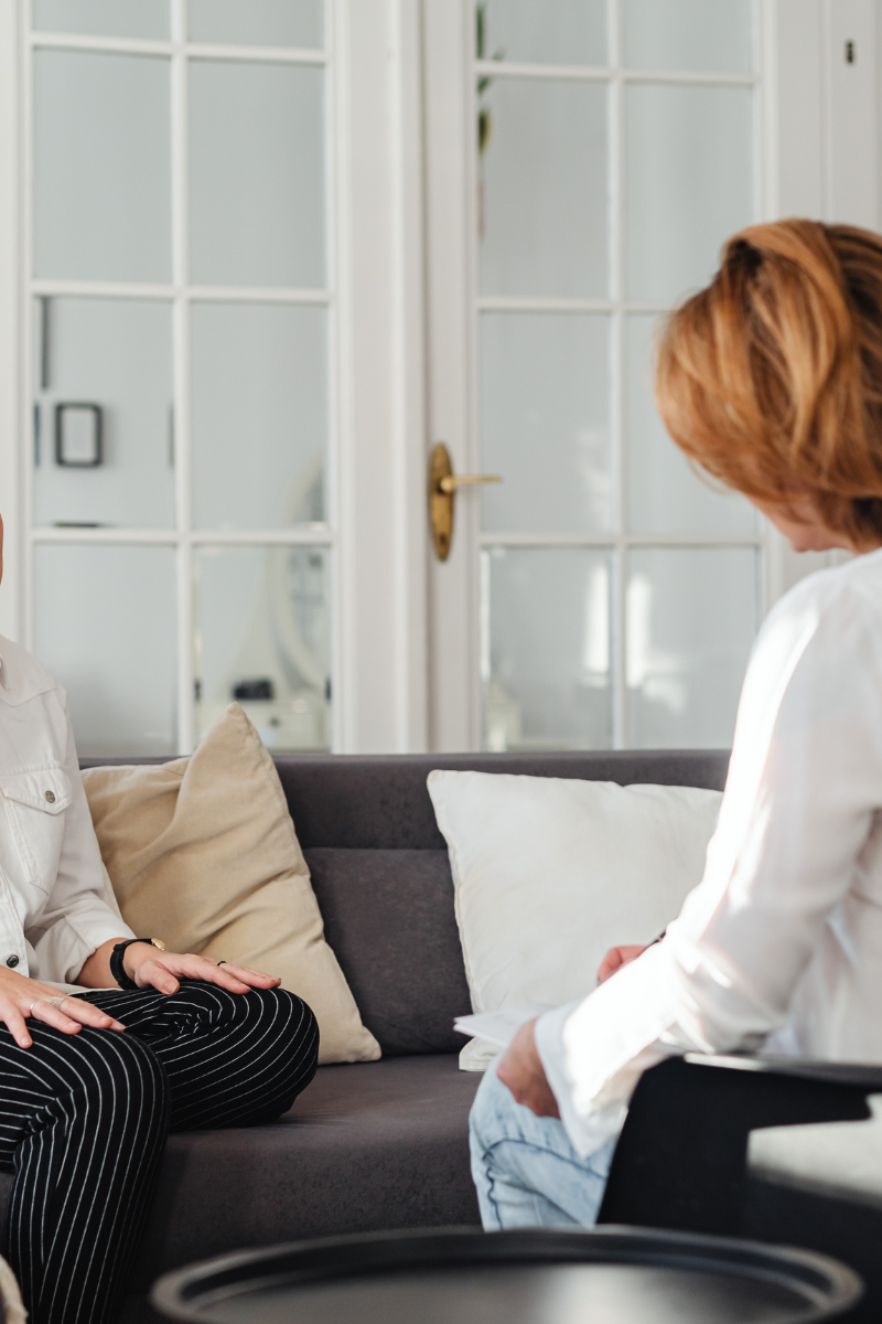 person during menopause therapy