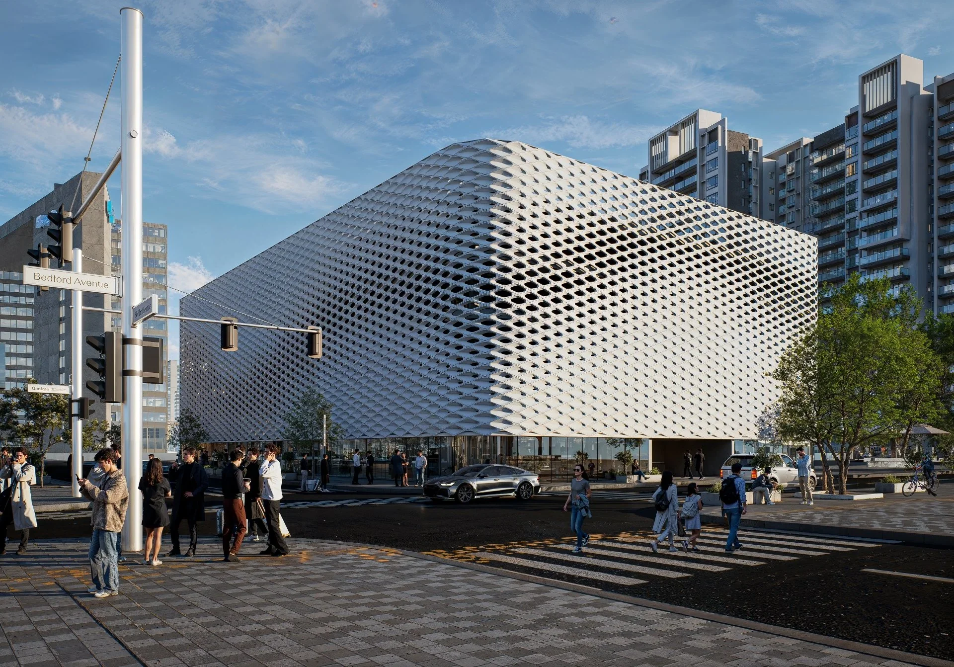 Contemporary parking structure architectural design by Vidastudio