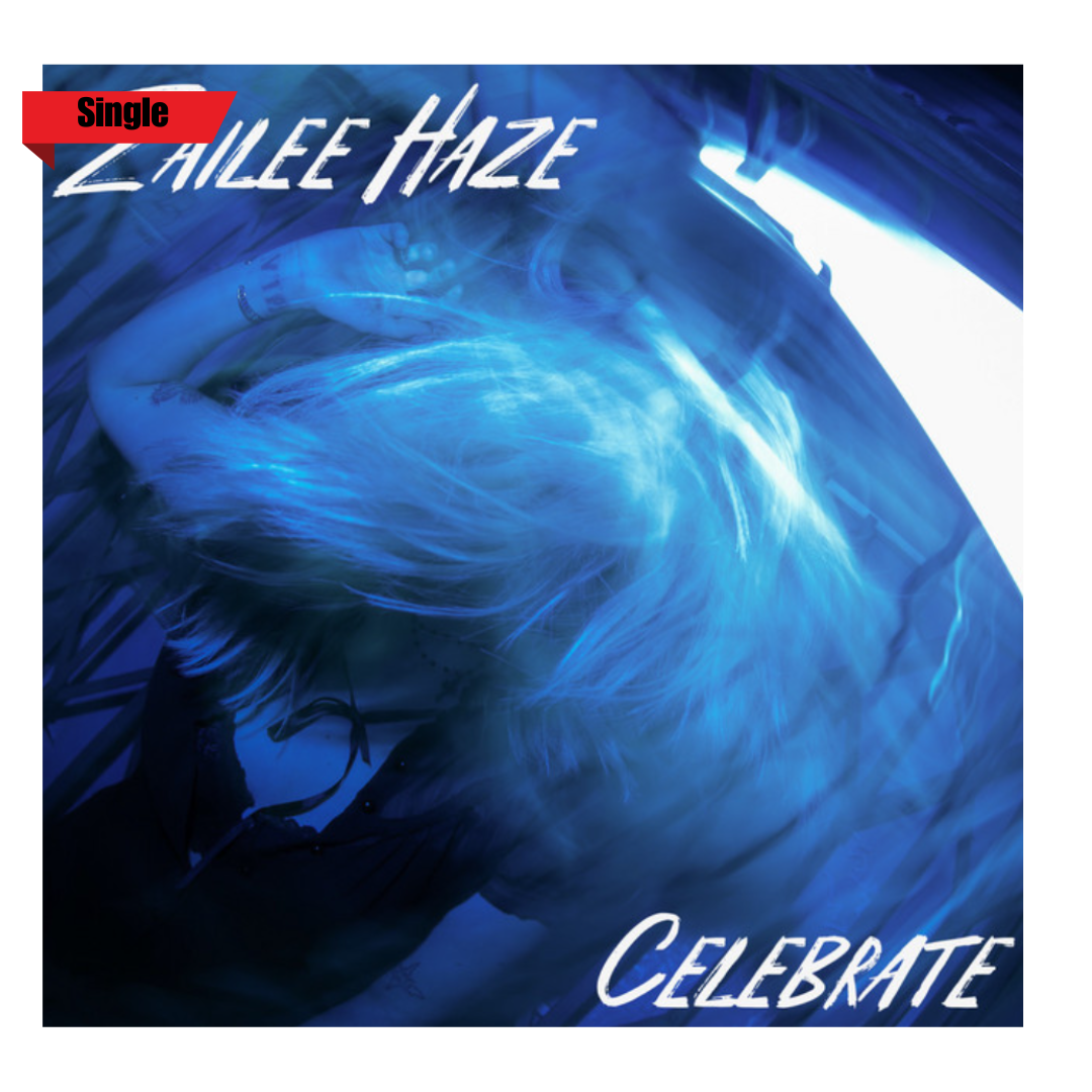 Album cover featuring a person with long, flowing hair illuminated with blue light, with the title '2 Chainz Haze' and the words 'Single' and 'Celebrate' on the cover.