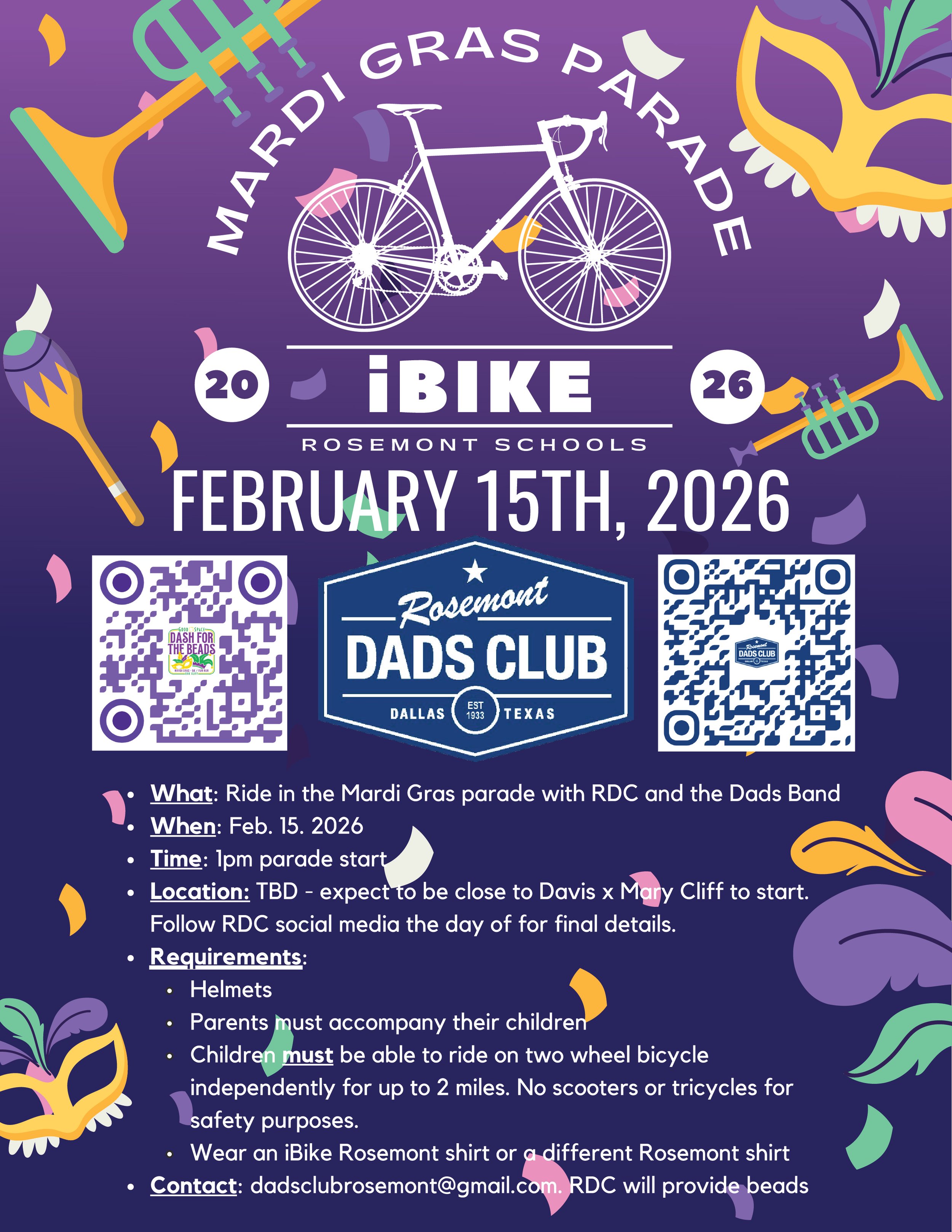 Dash for the Beads + Oak Cliff Mardi Gras Parade