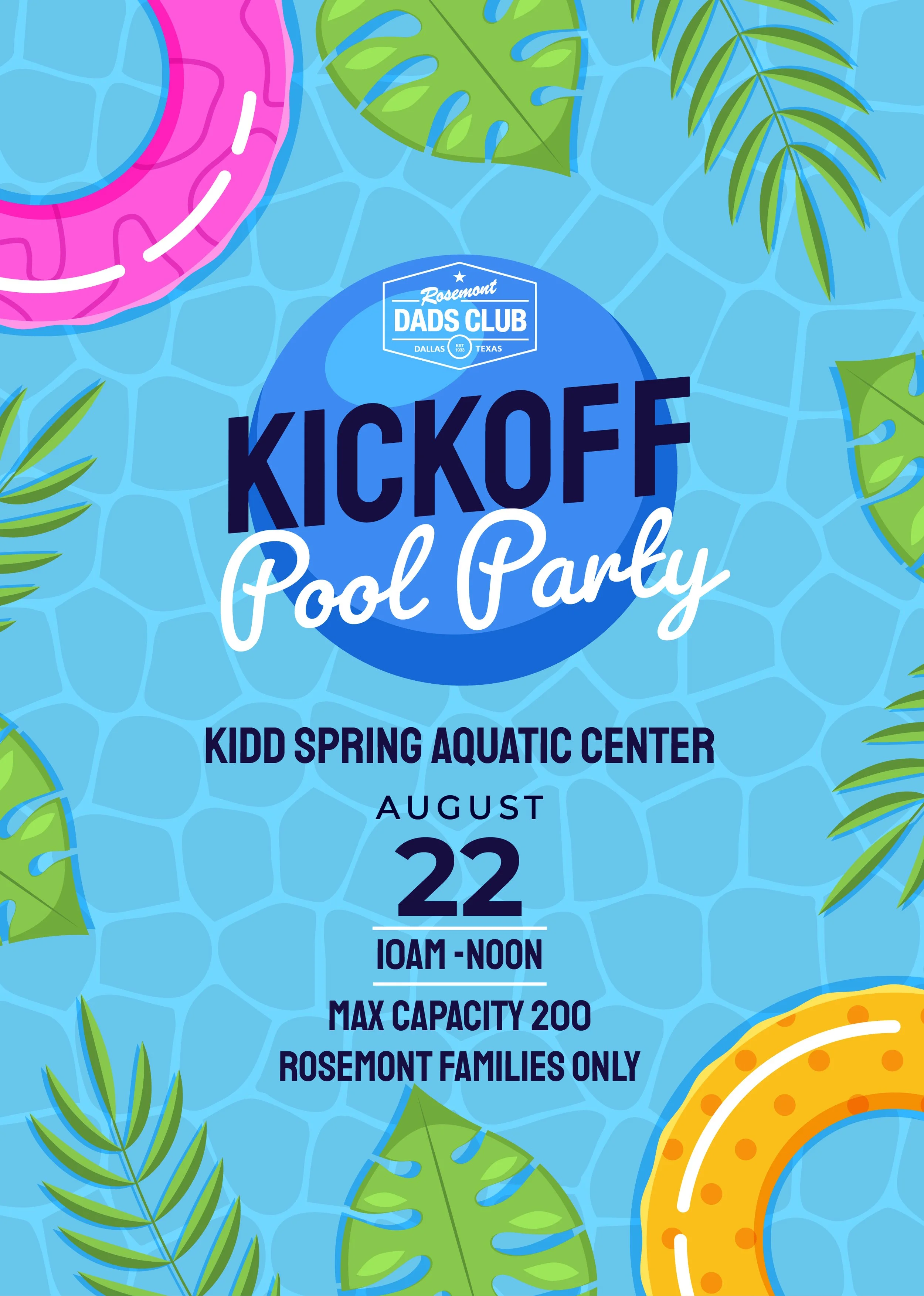 KICKOFF - POOL PARTY