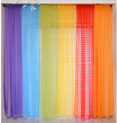 Backdrop Curtains (Sheer) – Red