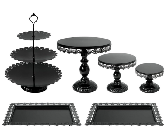 Cake Stand Set – 6pc Black