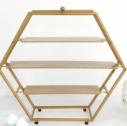 Metal Hexagonal Dessert Stand