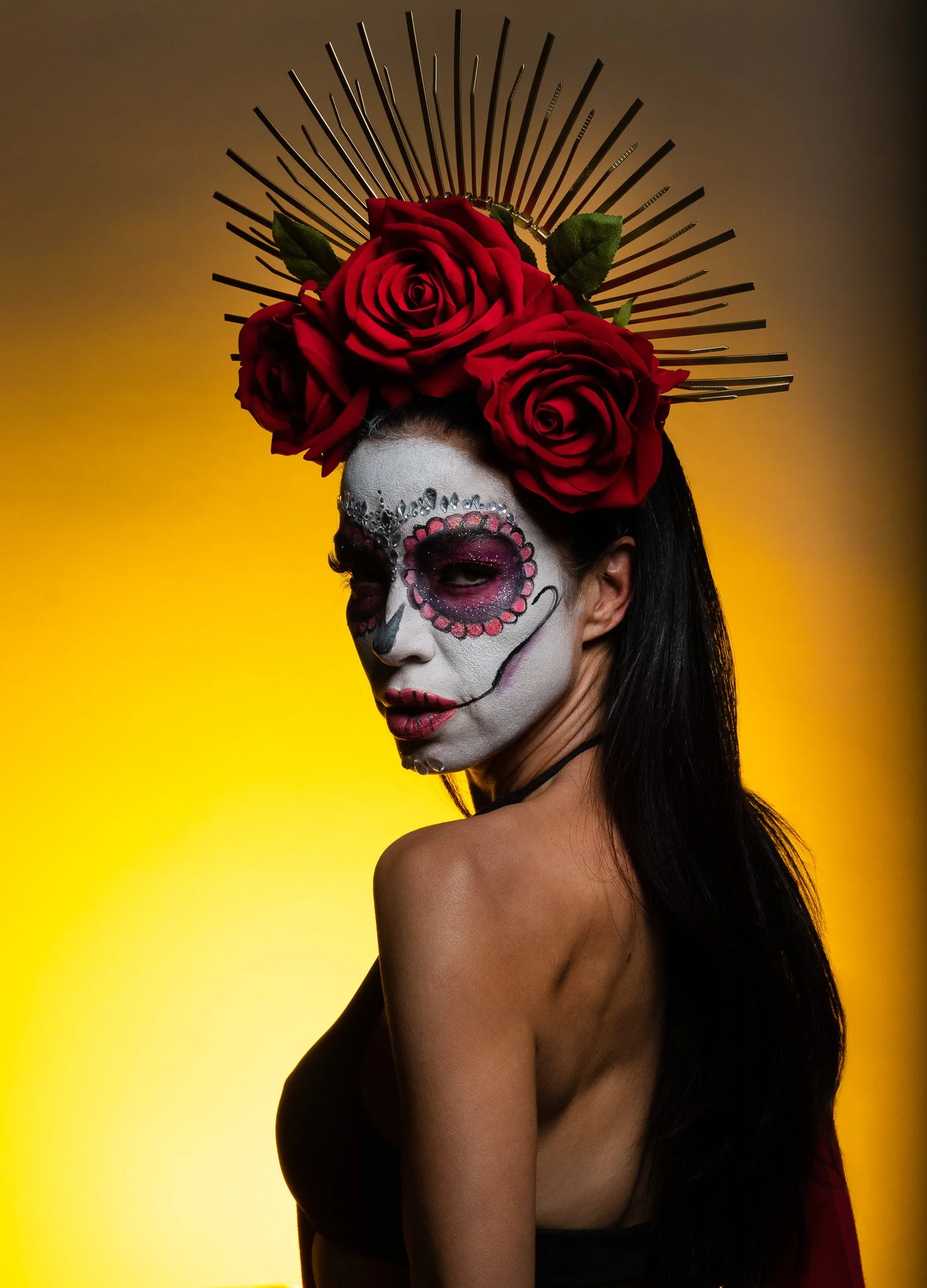 Claudia Salinas POND's Dia De los Muertos , Shot with Leica SL2 w/ Profoto B10
