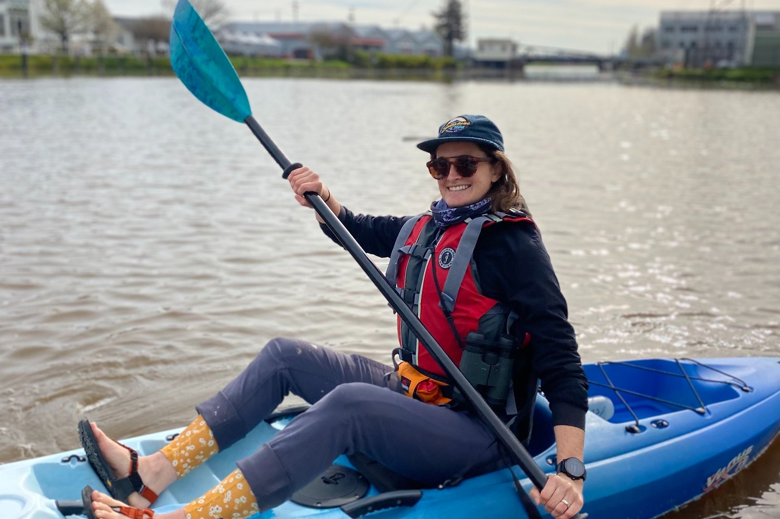 Single kayaks come in 2 sizes: $30/hr.