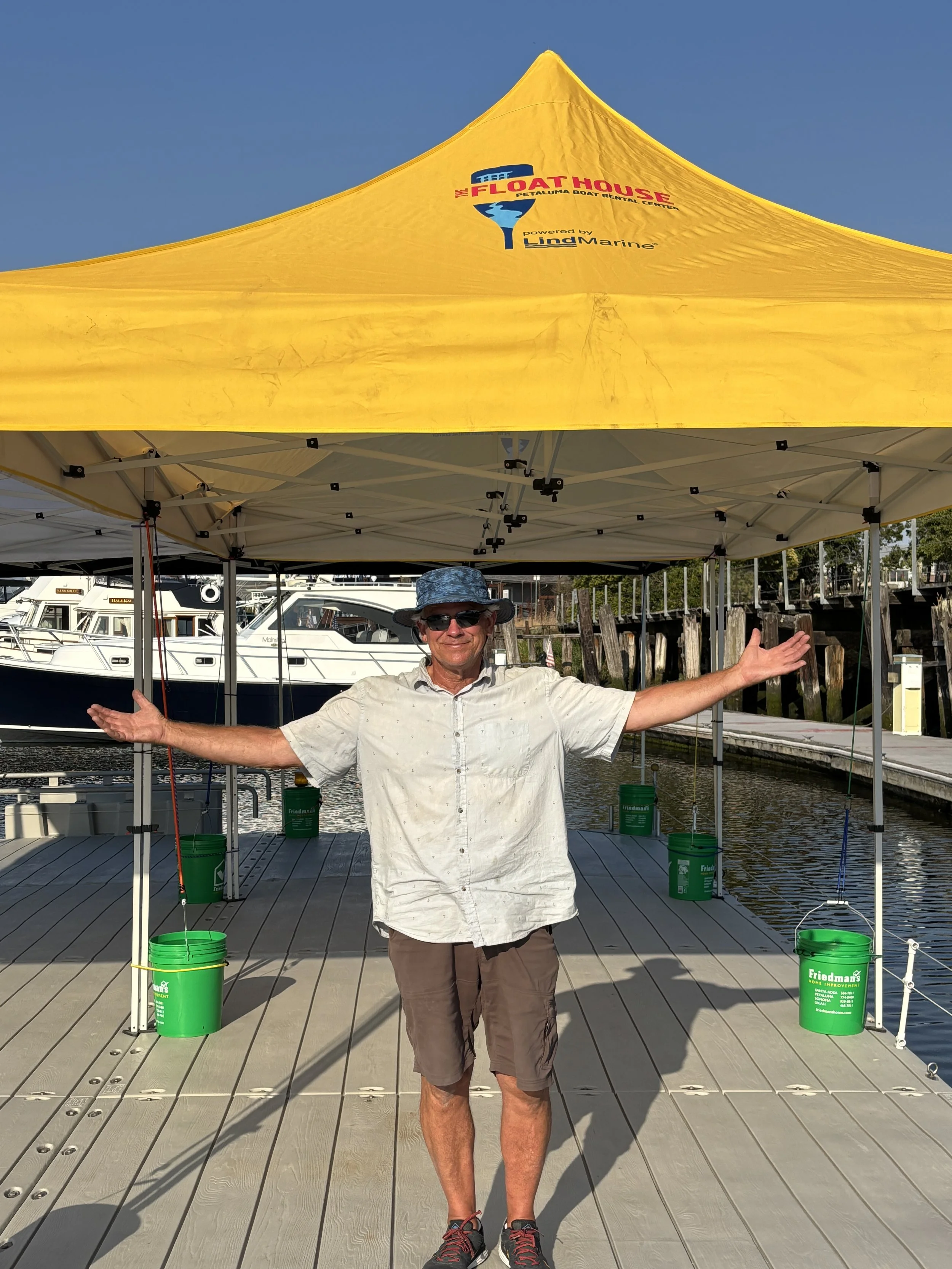 Executive Director Greg Sabourin prepares for Bands on The Basin. (2025)