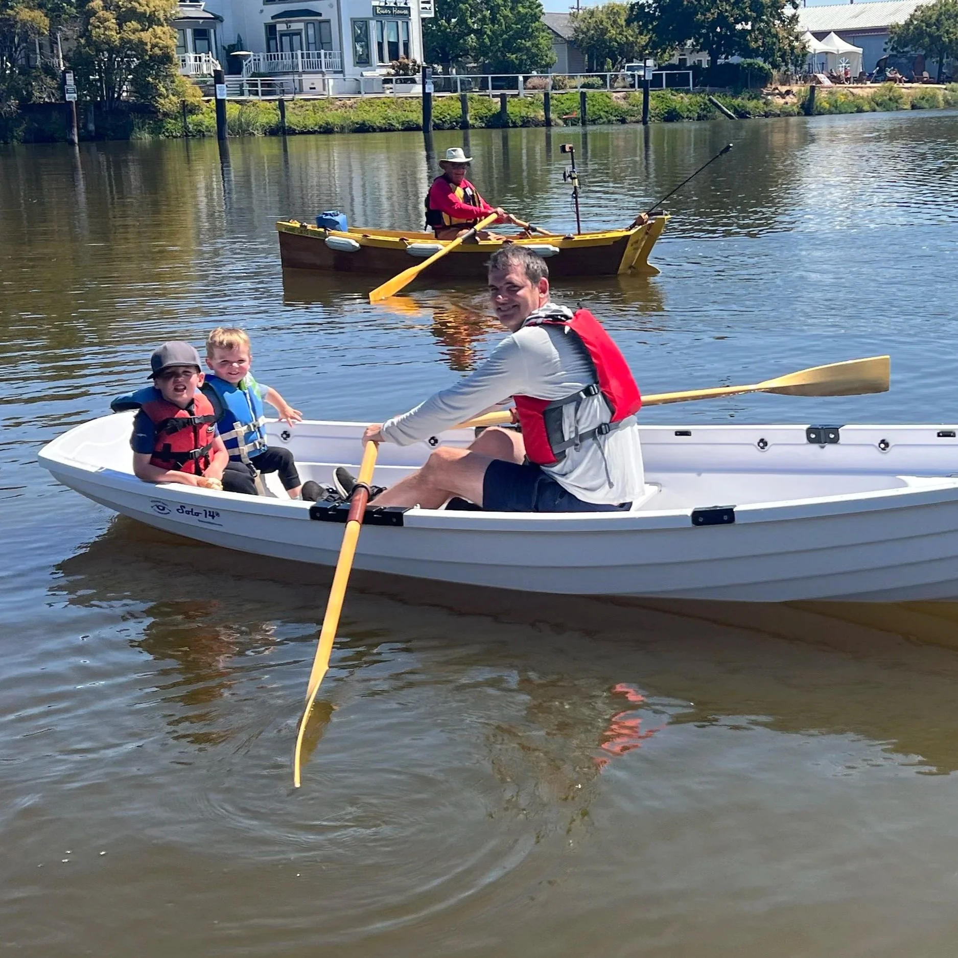 Whitehall single rowboat, with room for passengers: $30/hr.