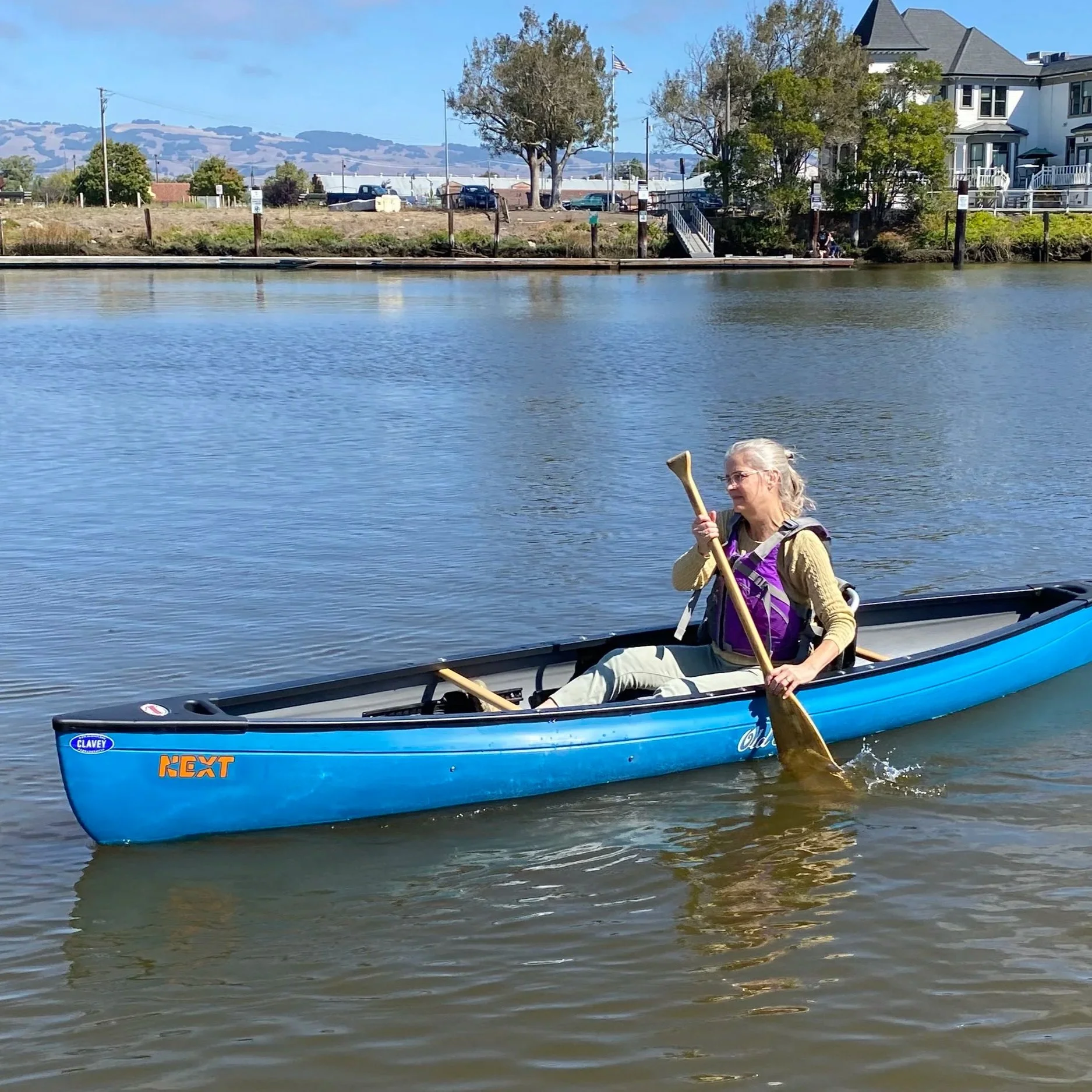 The solo canoe is perfect for an easy paddle: $30/hr.