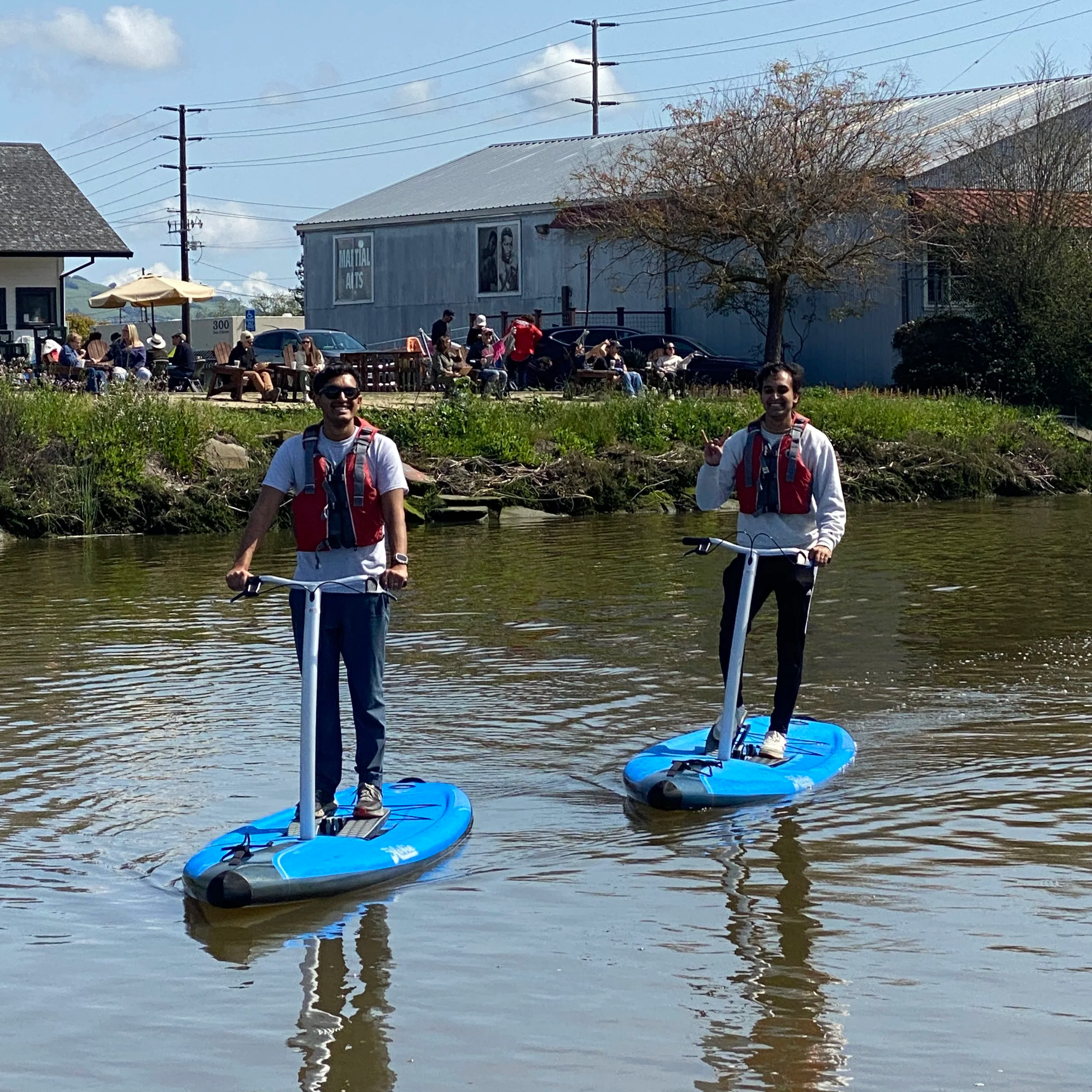 Our Hobie Pedal boards give you stability and rudder steering. $30/hour.