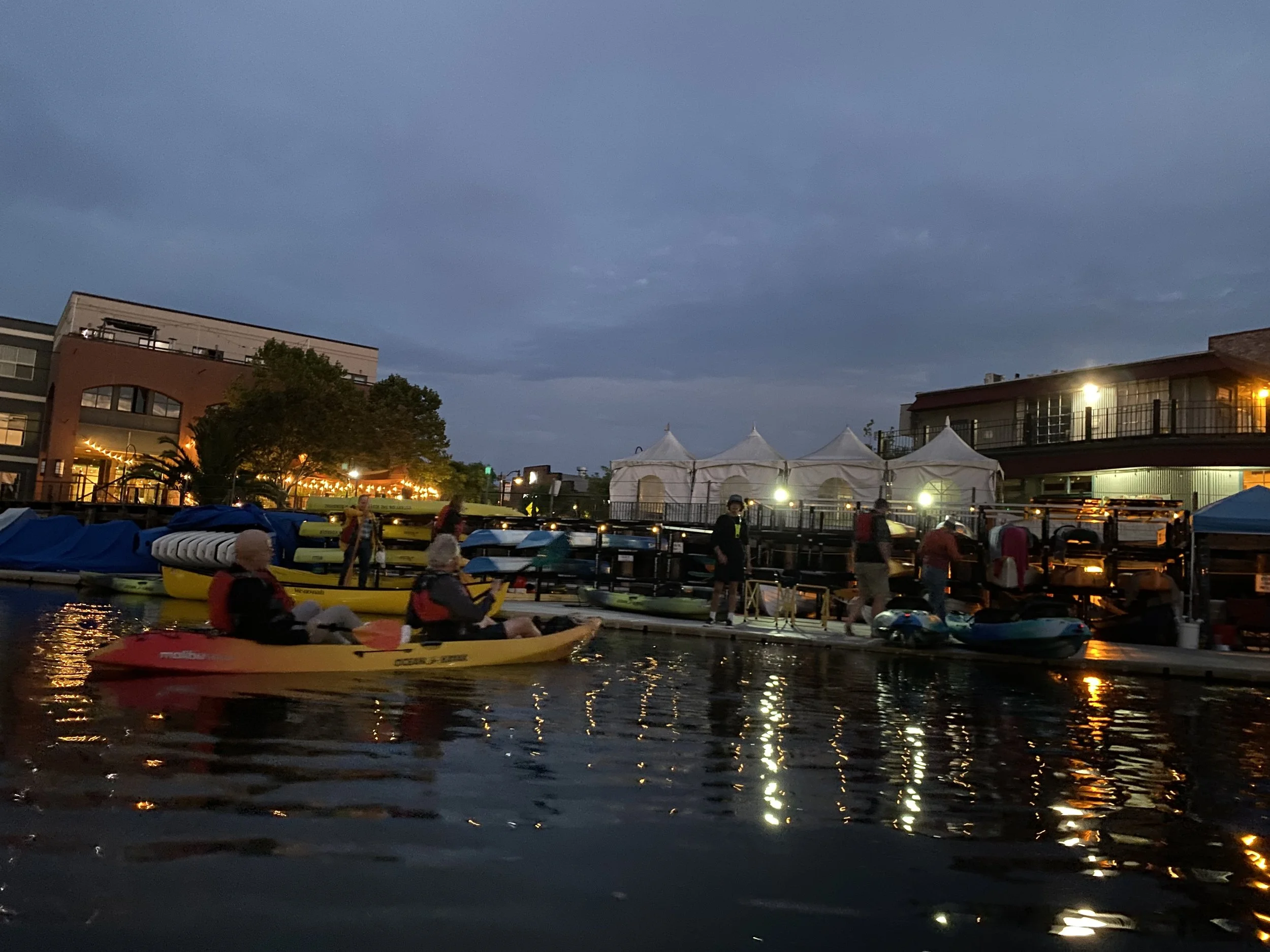 Nighttime paddle at The Floathouse Petaluma (2025)