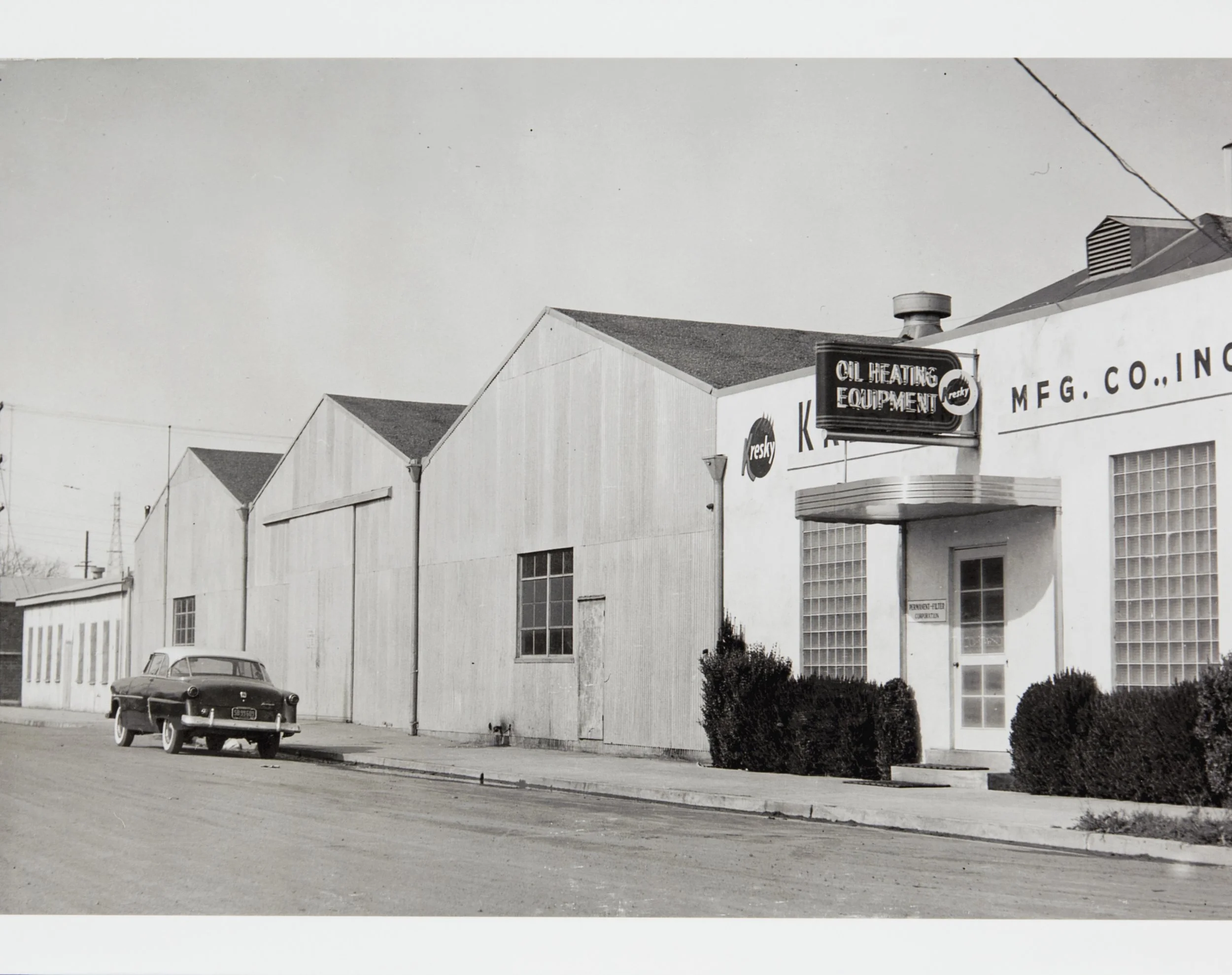 Before it was developed as Foundry Wharf in 1979, this building at 1st and F Streets served the Kresky Manufacturing Company. Photo 1954.