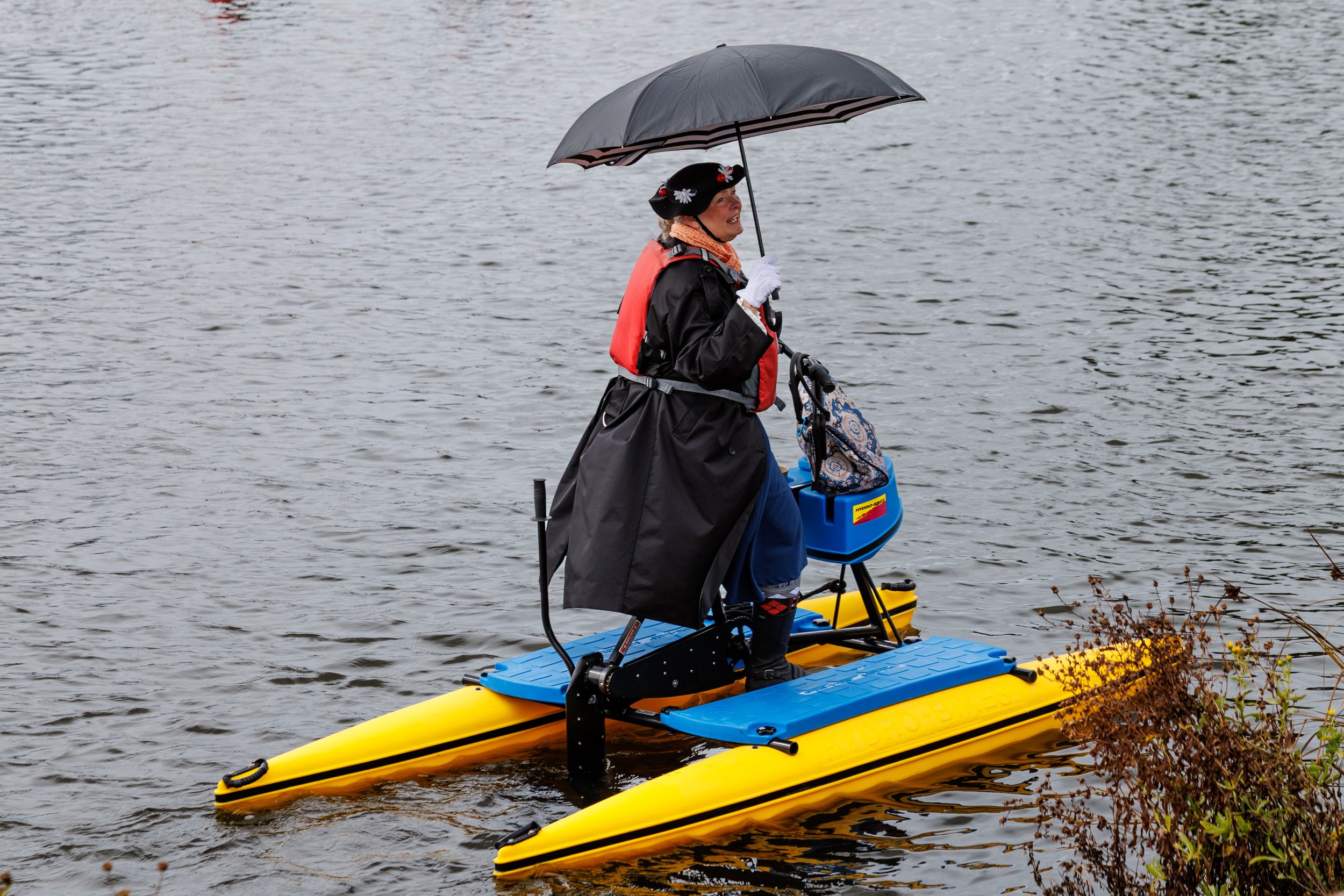 Mary Poppins paid us a visit on our Hydrobike!