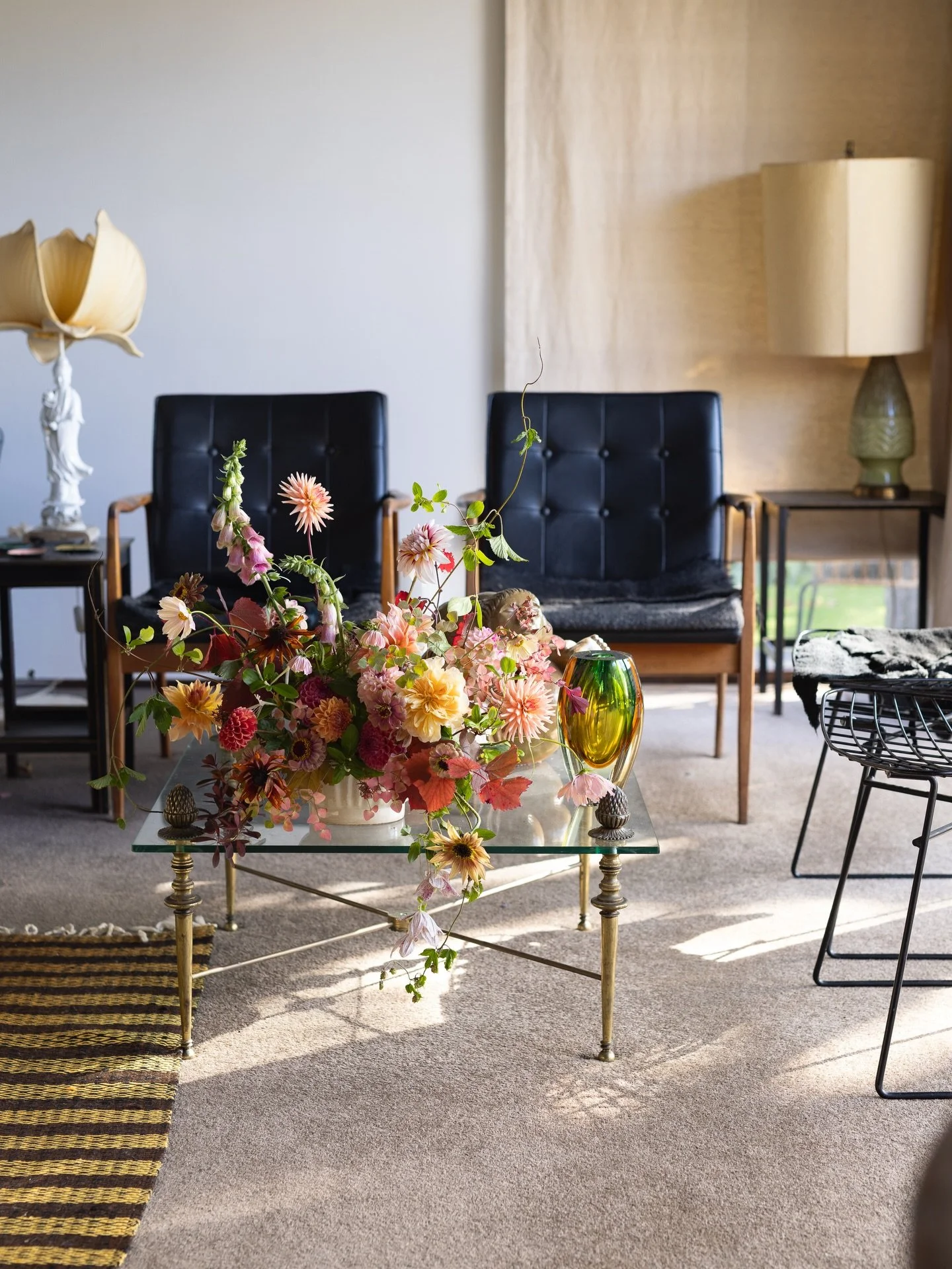 The absolute joy of an over the top autumn vase full of bits from the garden, front and centre in our living room. The dahlias are showing no signs of slowing, I dare not miss out on making the most of them while they last. I&rsquo;ve been joyfully b