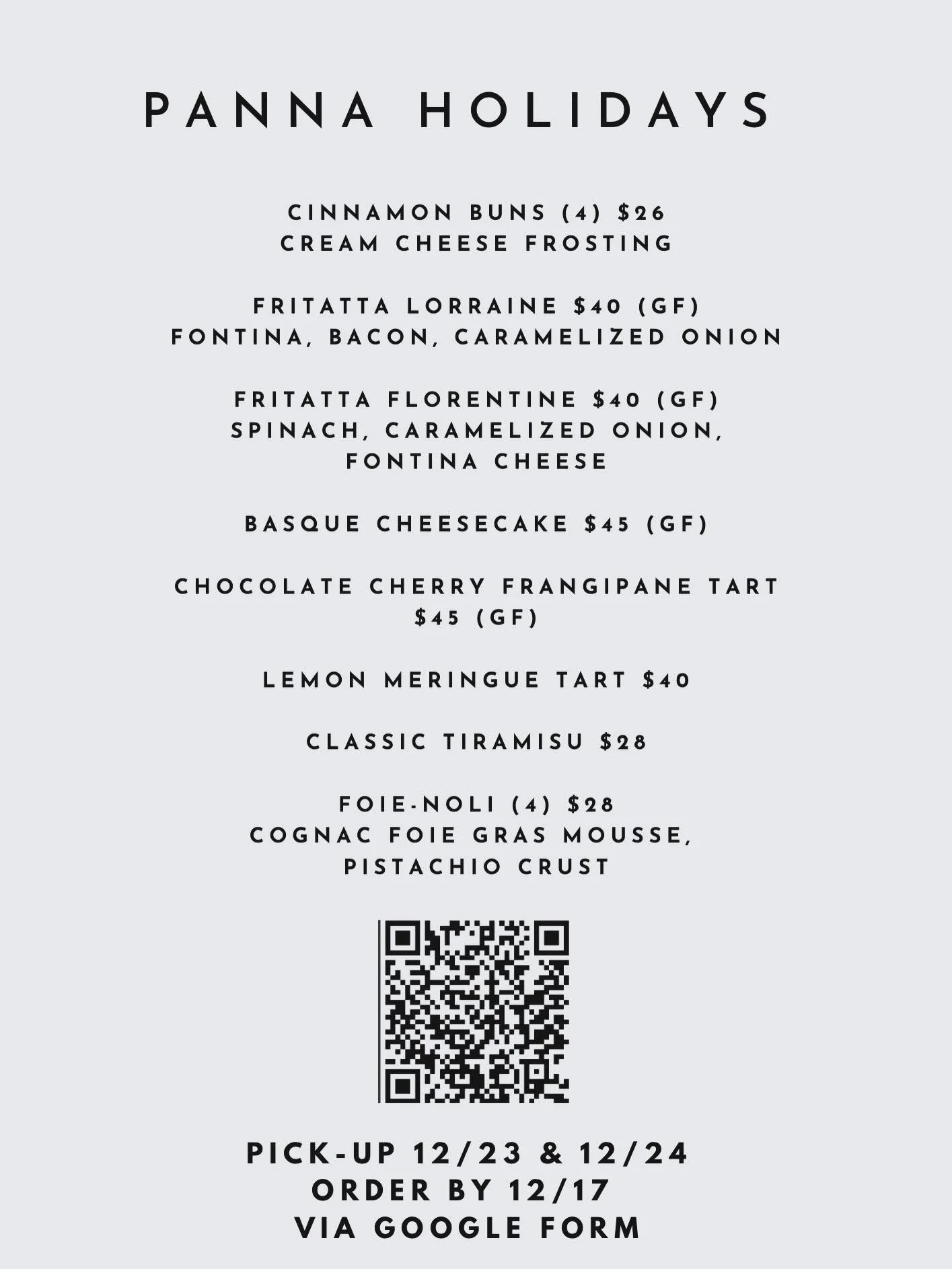 Out of the frying pan and into the fryer to the next holiday! Link to Google form to order! The Foie-noli is Jemil&rsquo;s signature creation from his Michelin star days at Masseria and it does not disappoint.