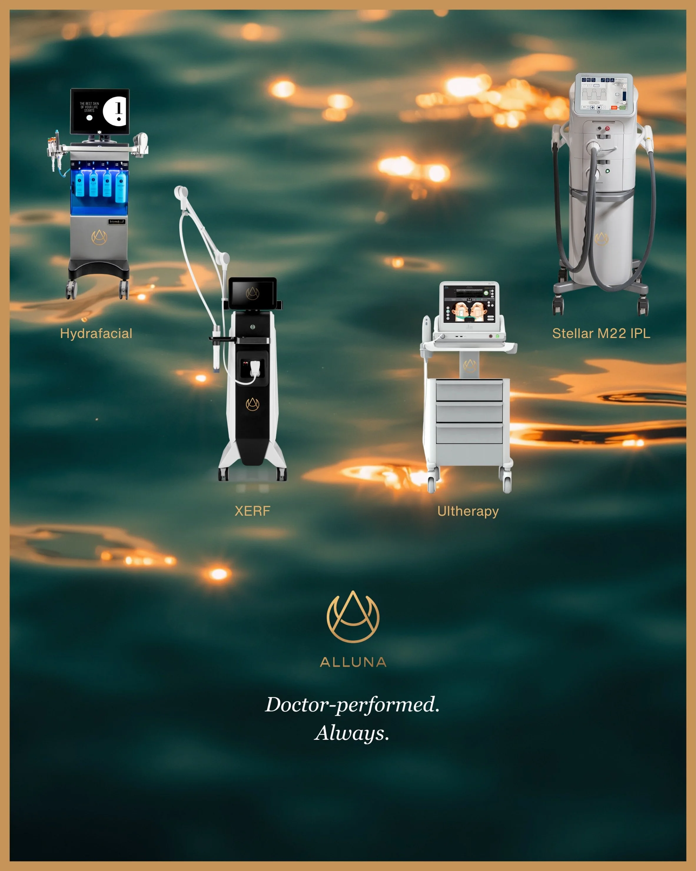 At Alluna Medical, every treatment is performed exclusively by our doctor.

In Hong Kong, certain energy-based devices and aesthetic procedures may be offered outside of a traditional medical setting and not by trained healthcare professionals. Our a