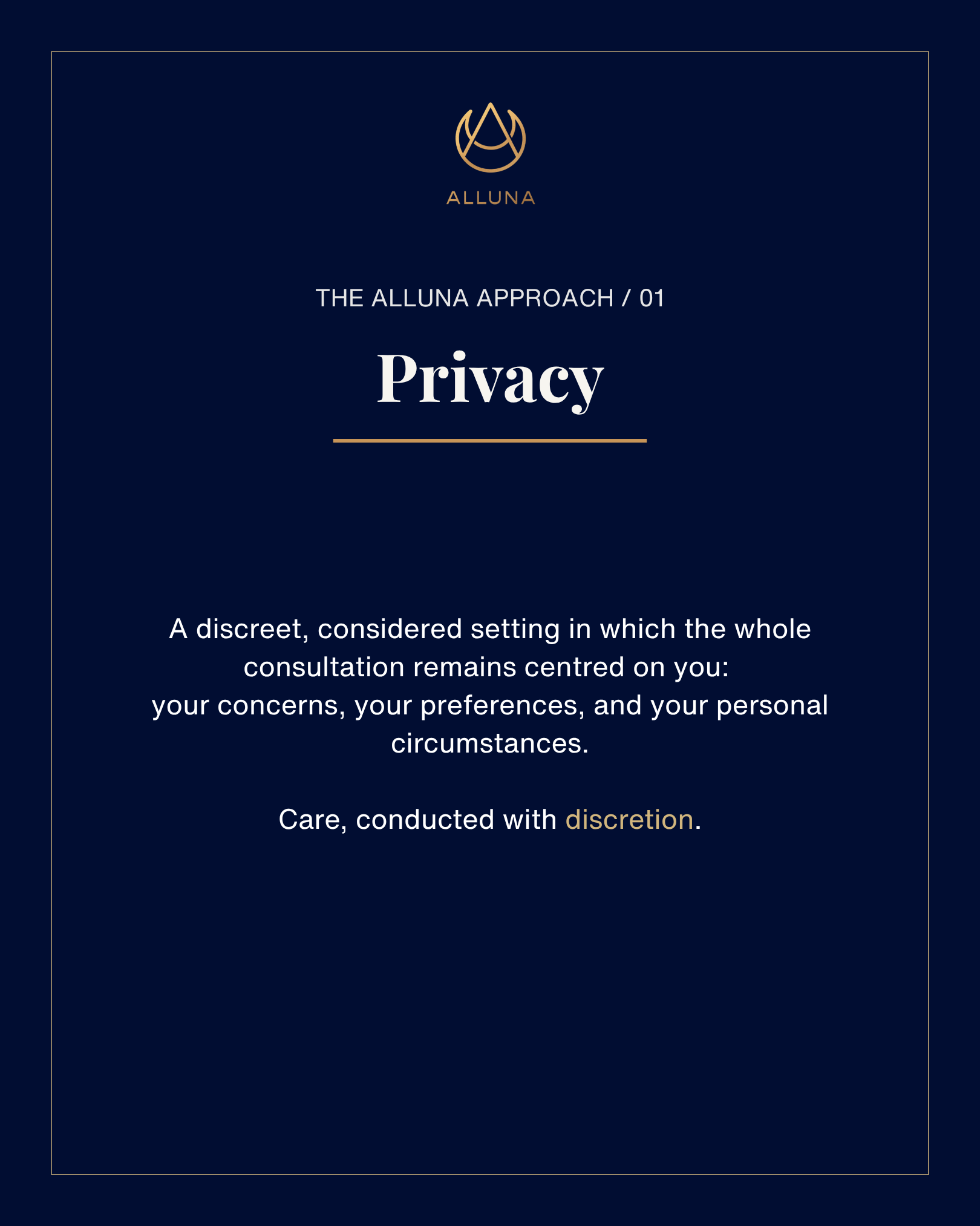 Alluna Medical Hong Kong - Alluna Approach - Privacy