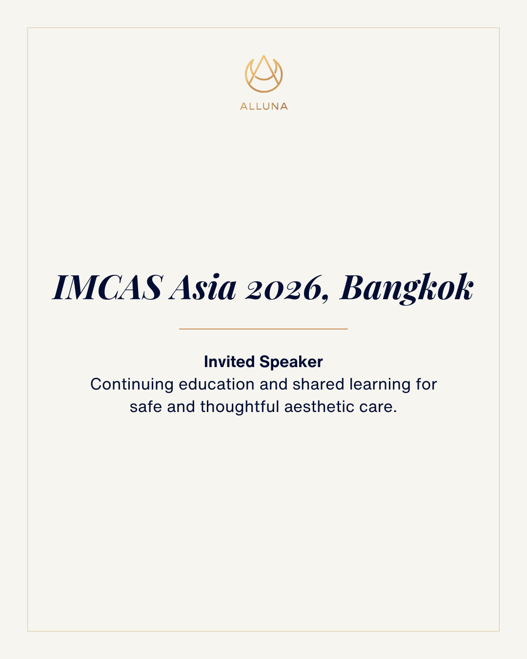 IMCAS Asia 2026 Bangkok Alluna Medical