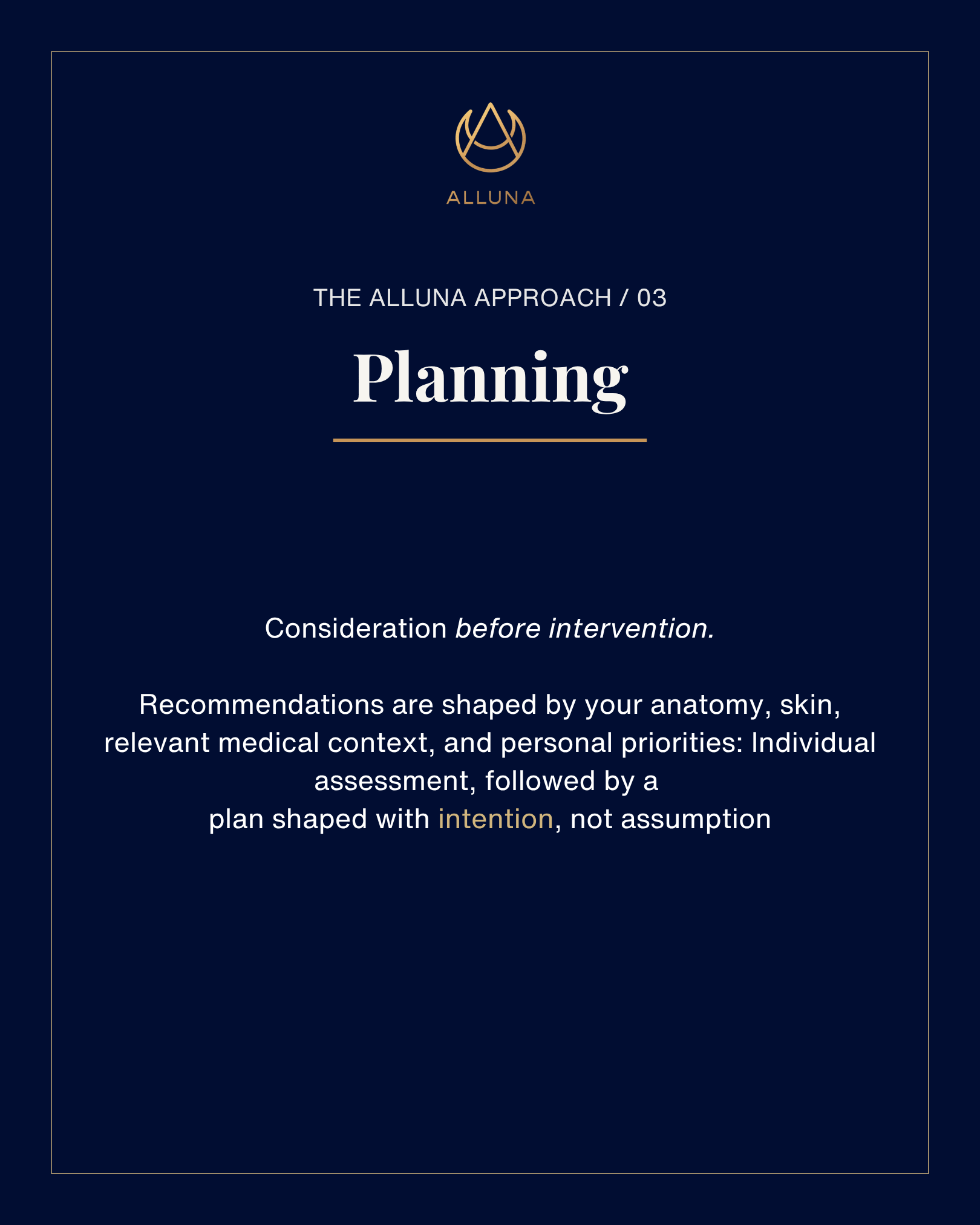 Alluna Medical Hong Kong - Alluna Approach - Planning