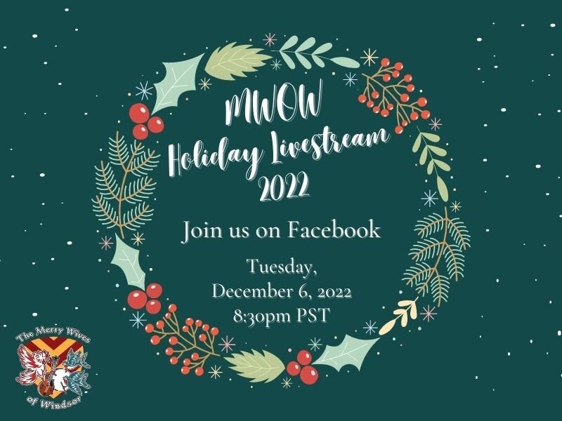 IT'S HERE!

TONIGHT is the night for our Annual Holiday Livestream starting around 8:30 pm PST. Follow us on Facebook (if you don't already) and we&rsquo;ll keep you posted when we&rsquo;re ready to go Live! 

Grab a cup of Wassail and join us from t