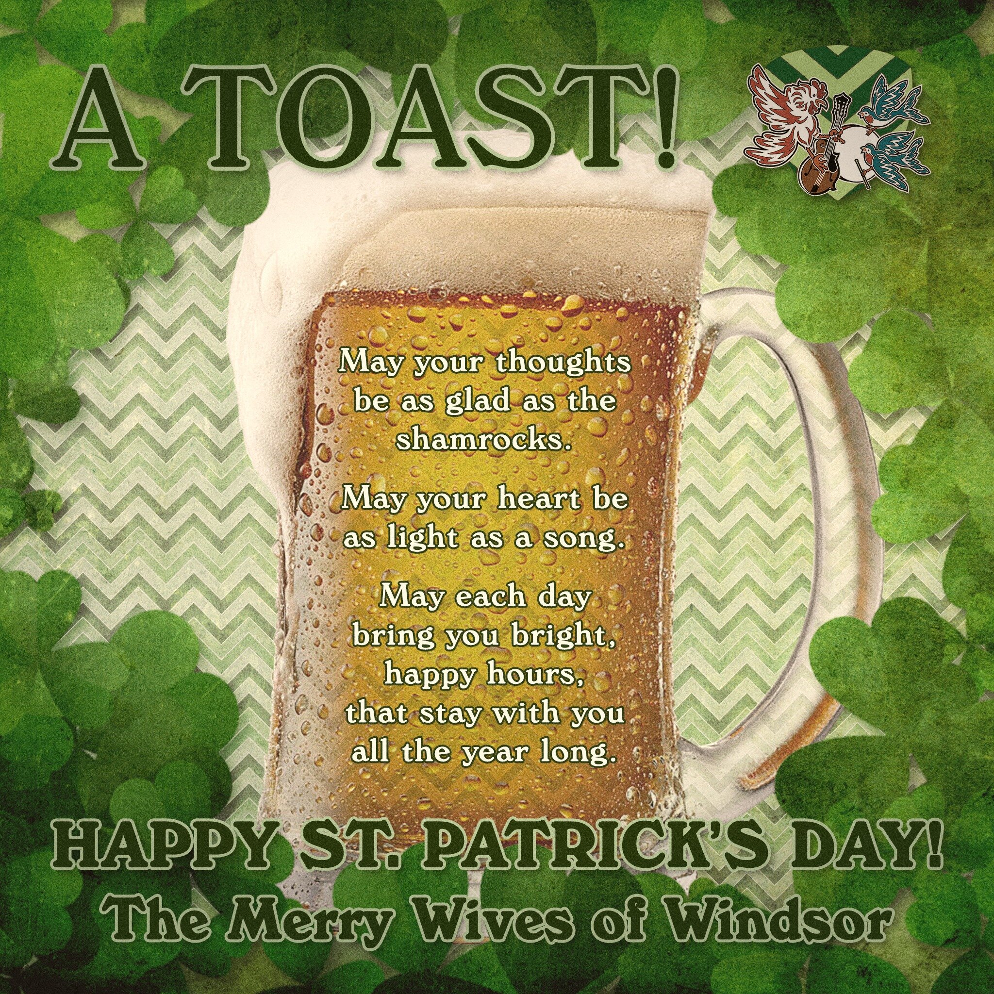 Happy St Patrick's Day! May the light of &Eacute;irinn always shine upon you! Please go Br&aacute;ch responsibly! Sl&aacute;inte!