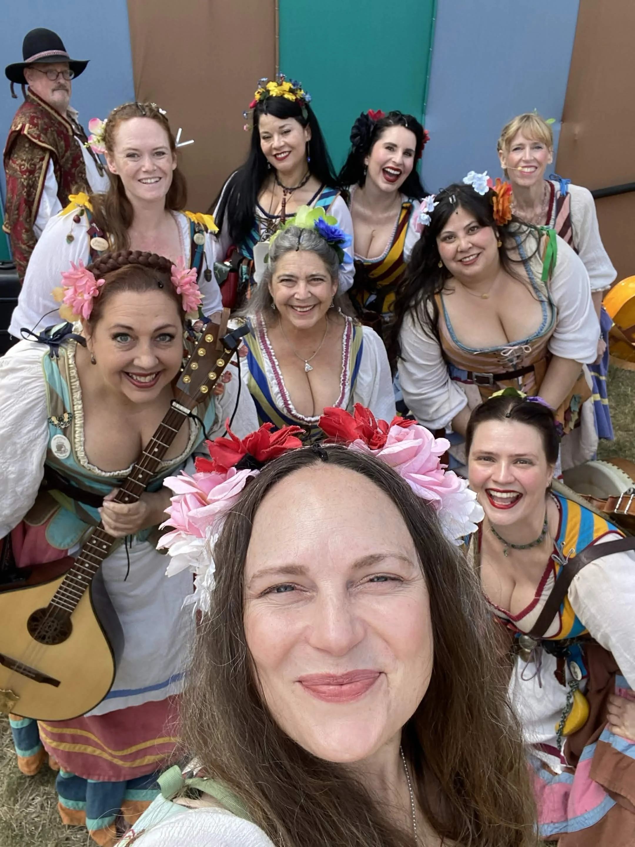 No, you're not seeing double! It's another Wifely Birthday today!

Today is a day for high merriment because we also celebrate our amazing bassist, Julie! She first laced up her Chevrons last summer when our longtime bassist retired, and boy, does sh