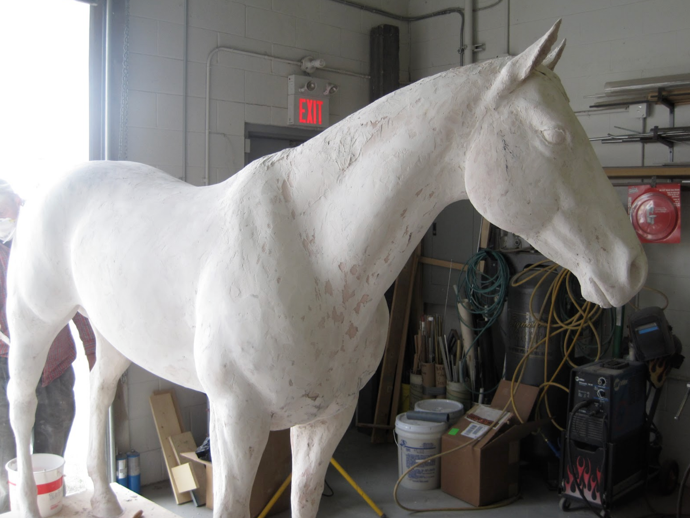 &nbsp;Our new Quarter Horse model takes shape. &nbsp;This will be the basis for our equine colic simulator as well as our equine venipuncture simulator. &nbsp;By creating our own model we are able to ensure the quality of the finished fiberglass ins