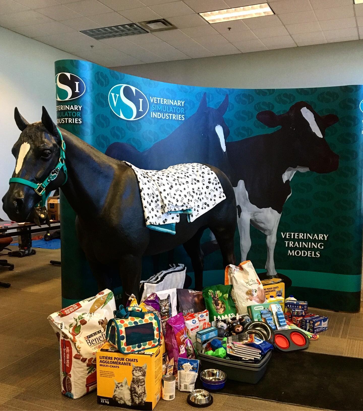 VSI has a bunch of items to donate to a few animal rescues in #yyc - and it&rsquo;s all thanks to our wonderful staff! #calgary #donate #animalrescue #simulators #veterinarymedicine #vetsimulators #adoptdontshop