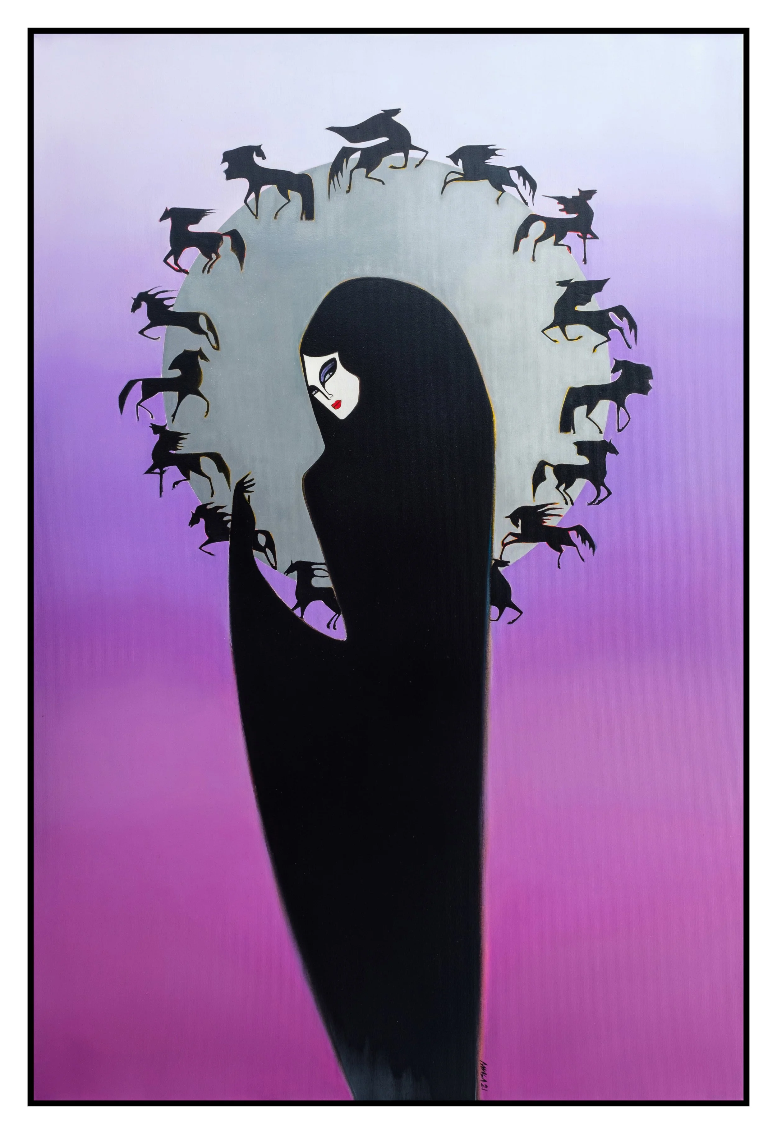 Carmine on the lips of Black Madonna - Artur Smola