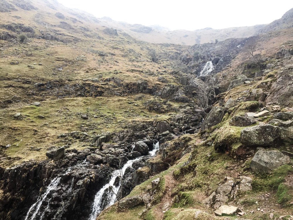 On the way up the Waterfall