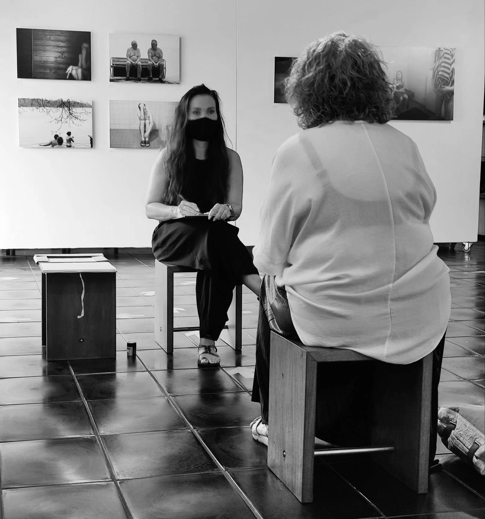 Social Portrait Drawing Performance, 2021, Madrid, Spain in Collaboration with the Instituto Iberoamerico de Finlandia