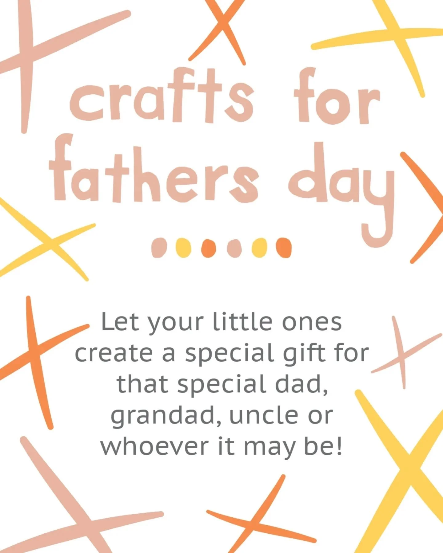 Come join us in June! We will have lots of fun creating some special gifts for fathers day!

#fathersday #daddy #dad #keepsake #art #craft #kent #activiesforkids #giftideas
