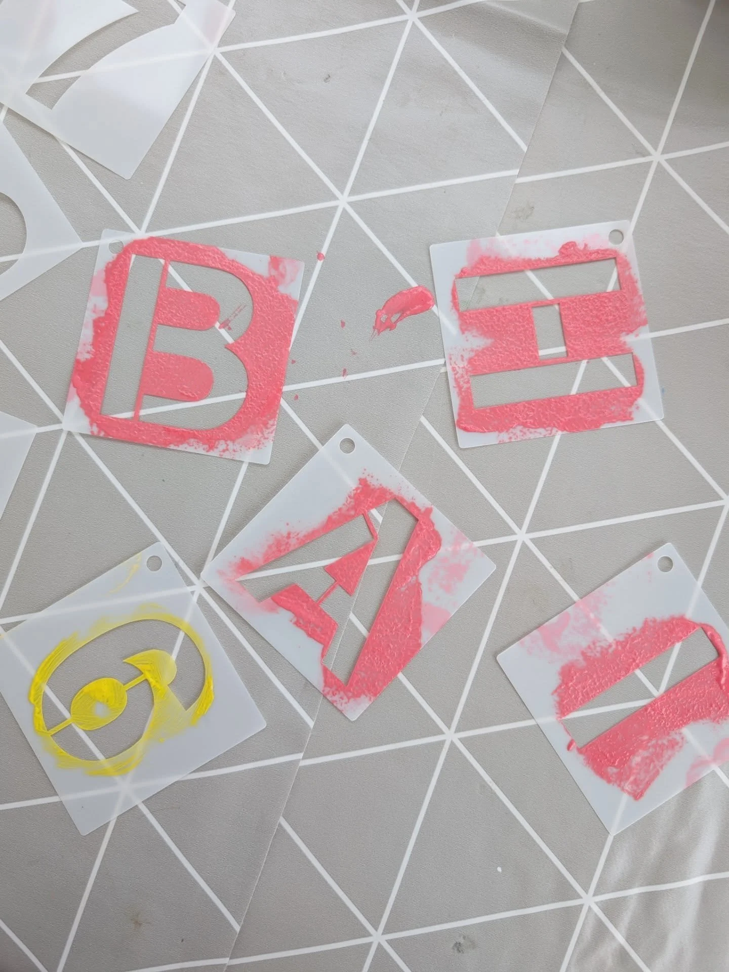 Stencils are a great tool for people who maybe think they aren't creative, or for making words of course!
Everyone can make something fabulous, so don't be afraid to give it a go!