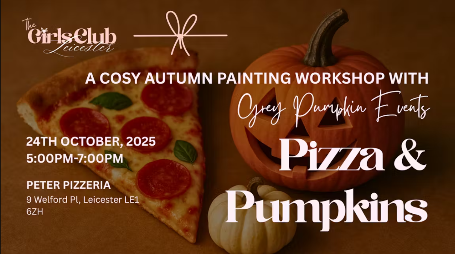 Pizza & Pumpkins: Ceramic Pumpkin Painting Session