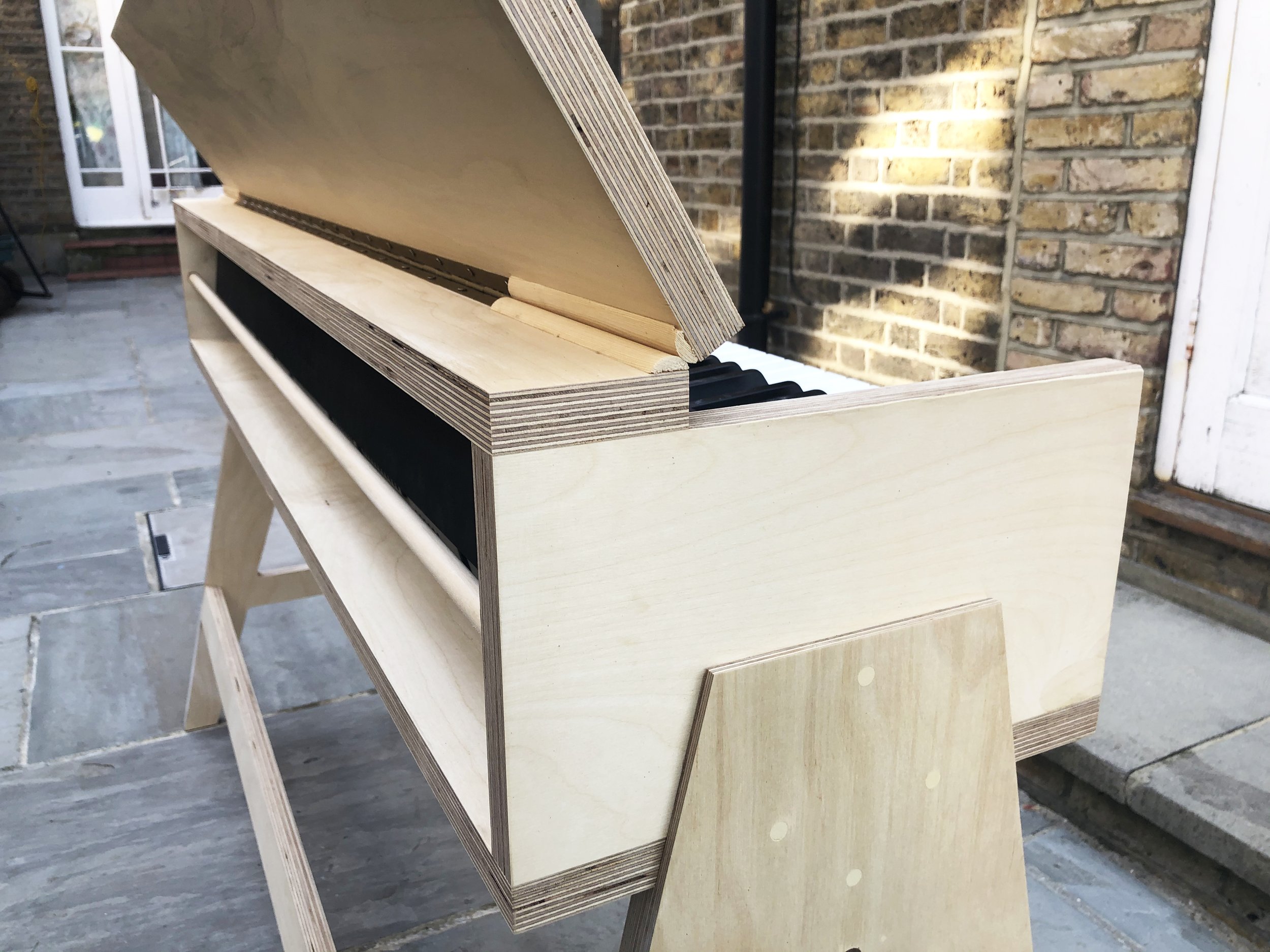 24mm Birch plywood bespoke keyboard table.