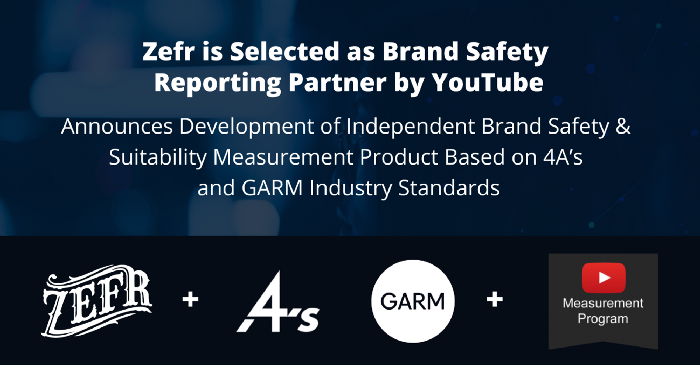 Zefr ha sido seleccionado por YouTube como partner de reporting de Brand Safety