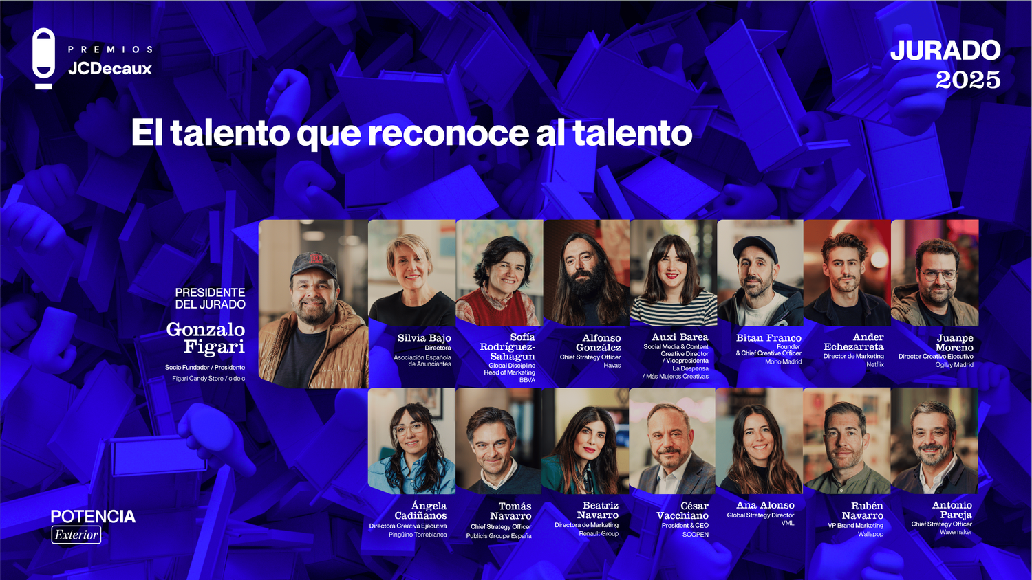 Los Premios JCDecaux anuncian los miembros del jurado, que estará presidido por Gonzalo Figari