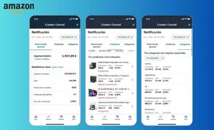 Amazon lanza Creator Central, un espacio de trabajo unificado para sus influencers y afiliados