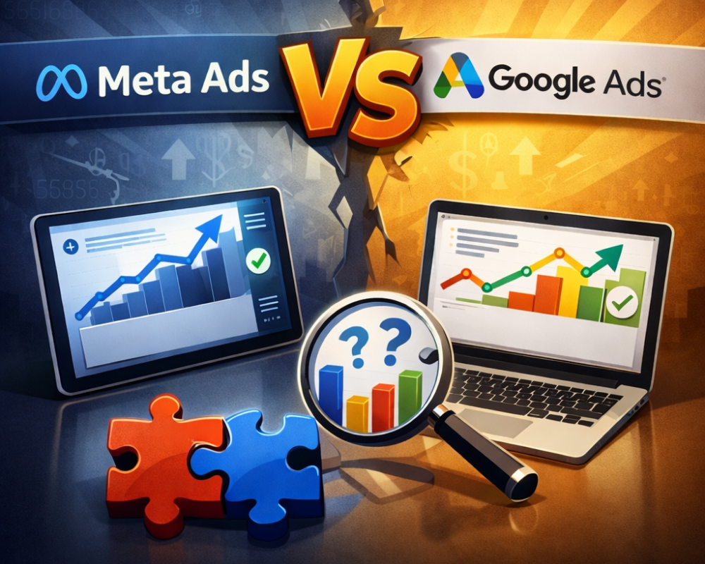 Meta Ads vs. Google Ads: por qué la atribución nunca cuadra (y por qué no debería hacerlo)