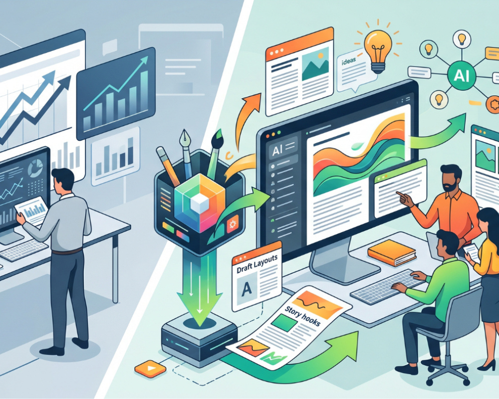 Los publishers priorizan la IA generativa frente a la IA predictiva en sus workflows