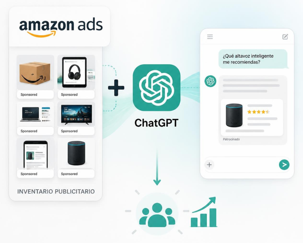 Amazon Ads incorpora ChatGPT a su oferta de inventario publicitario